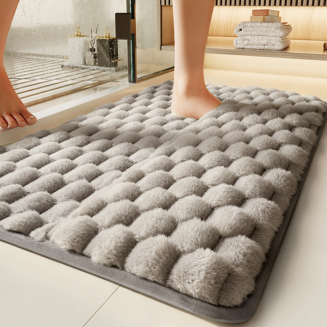 Plush Textured Bathroom Mat
