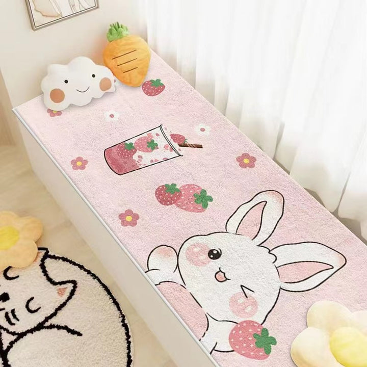 Plush Cartoon Dog-Themed Bath Mat