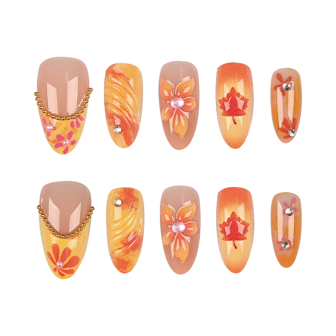 Floral-Inspired Press-On Nail Art Set