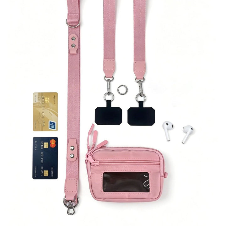 Compact shoulder bag with transparent card pocket Stornfield