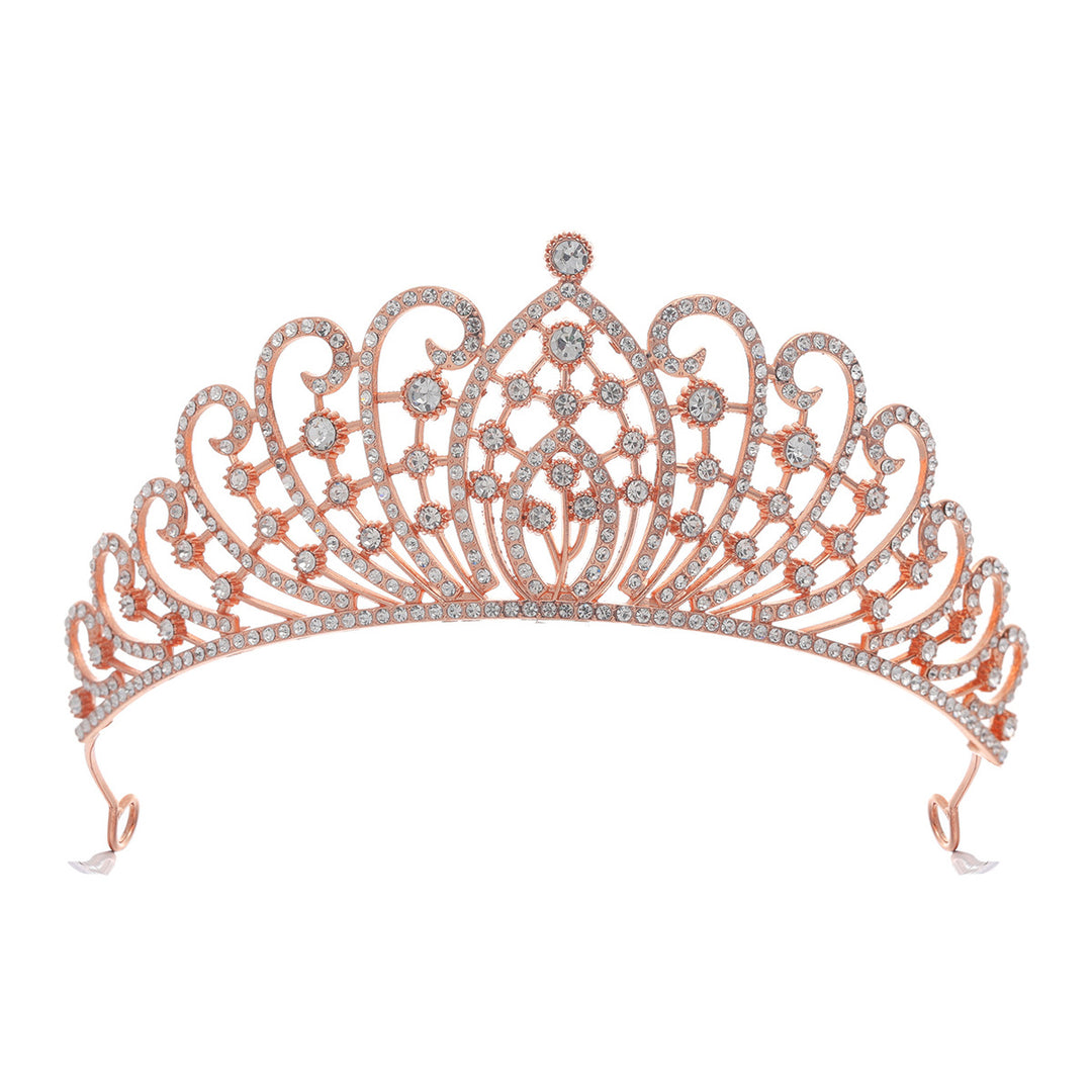 Ladies Elegant Rhinestone Tiara with Floral Details Stornfield