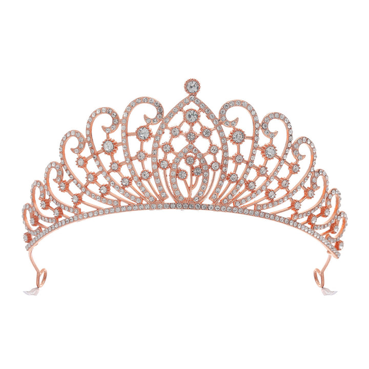 Ladies Elegant Rhinestone Tiara with Floral Details Stornfield