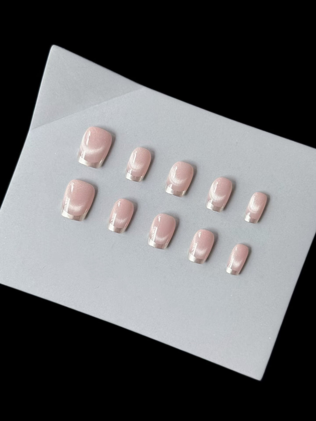 High-Quality Press-On Nail Set with Natural French Tip Design