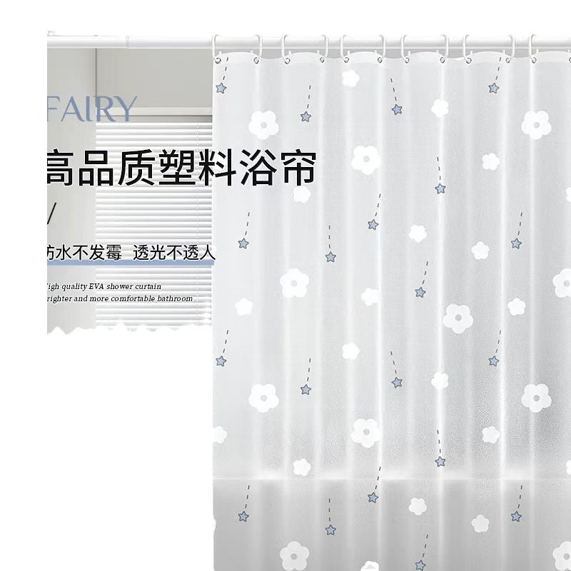 Delicate Floral Pattern Shower Curtain Stornfield