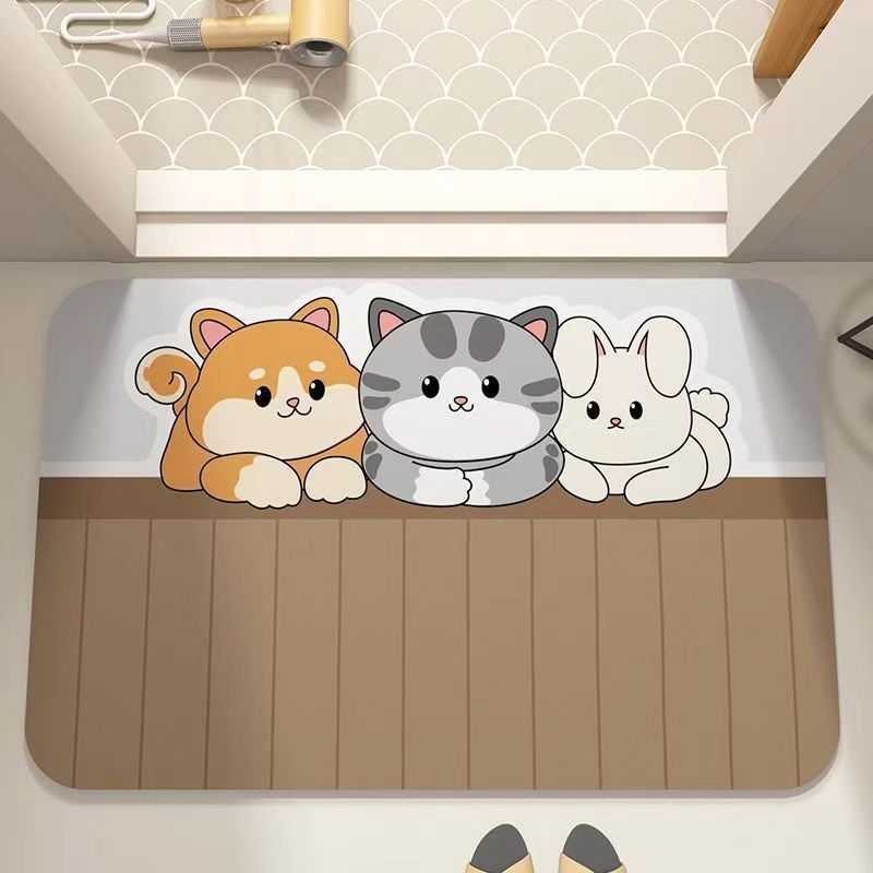 Cute Animal-Themed Floor Mat