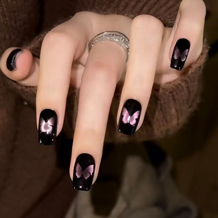 Elegant French Tip Press-On Nail Set Stornfield
