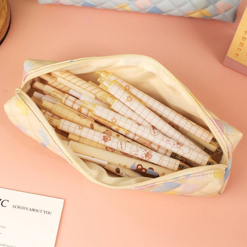 Quilted Heart Pattern Pencil Case Stornfield