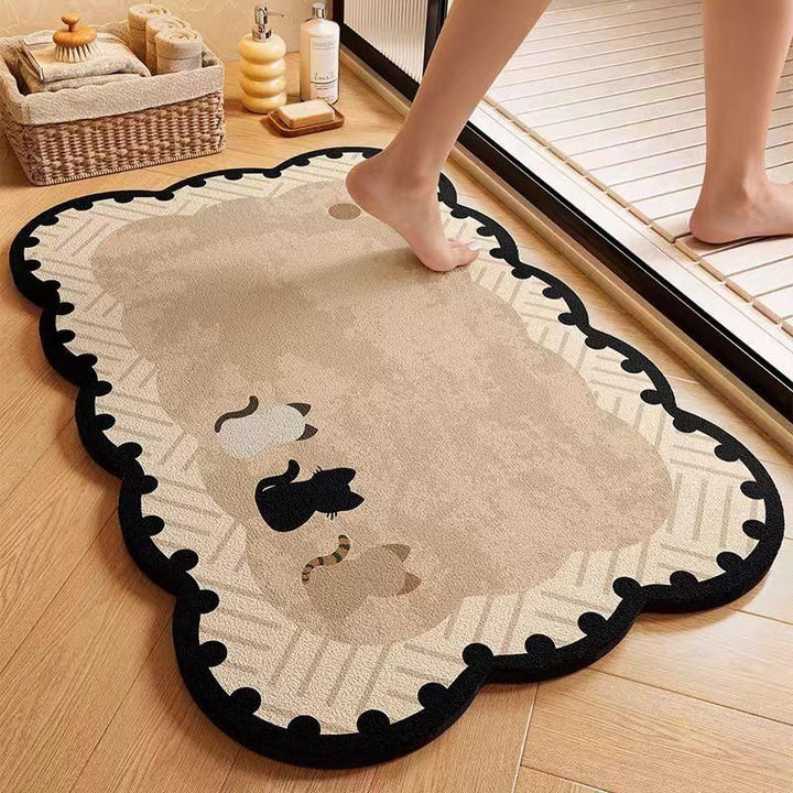 Cute Animal-Themed Plush Bath Mat