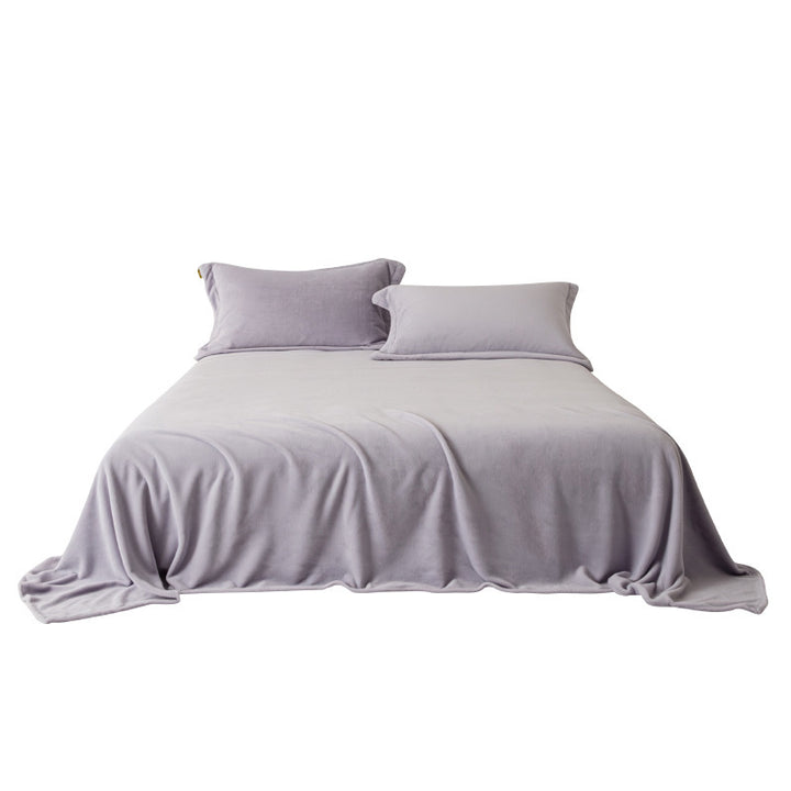 Velvet-Feel Brushed Microfiber Sheet Set with Drapey Flat Sheet & Matching Pillowcases