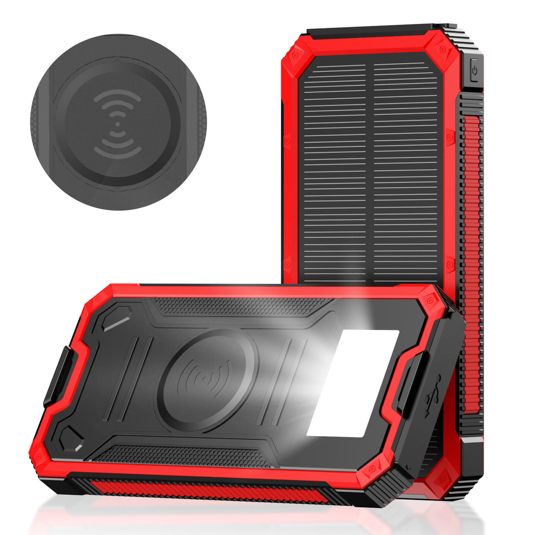 Solar-powered power bank with fast charging function and wireless charging option Stornfield