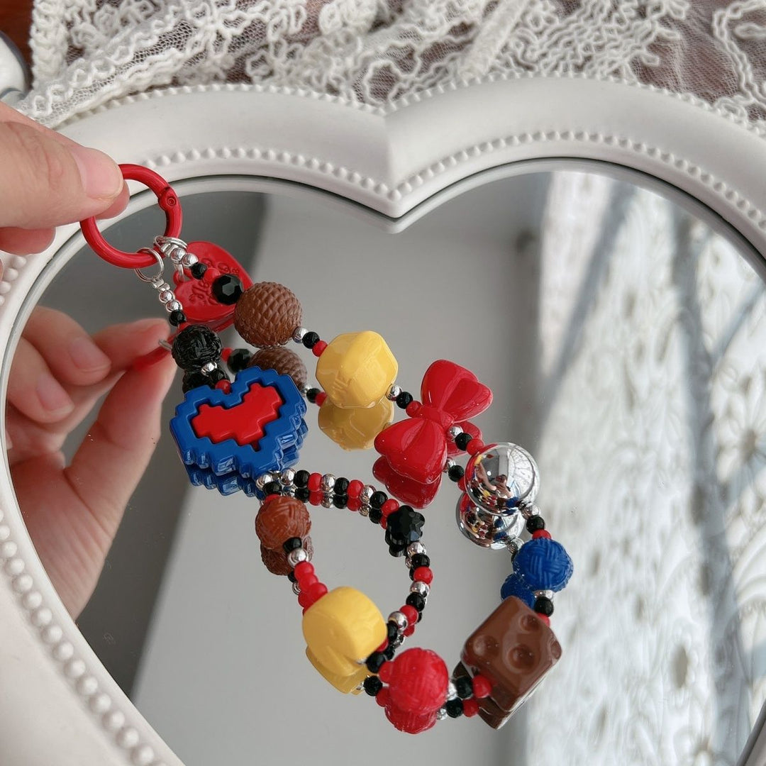 Playful Beaded Charm Keychain Stornfield 1790135504