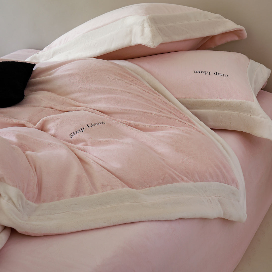 Reversible Stonewashed Cotton-Linen Duvet Cover Set with Oversized Border and Hidden Zipper