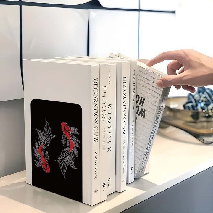 Artistic Koi Fish Bookends