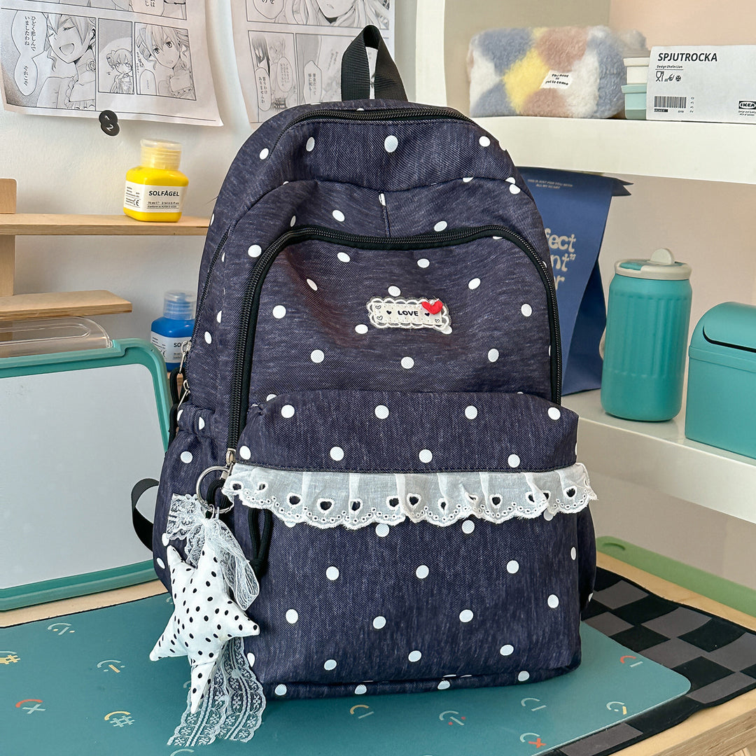 Trendy Star-Print School Backpack Stornfield
