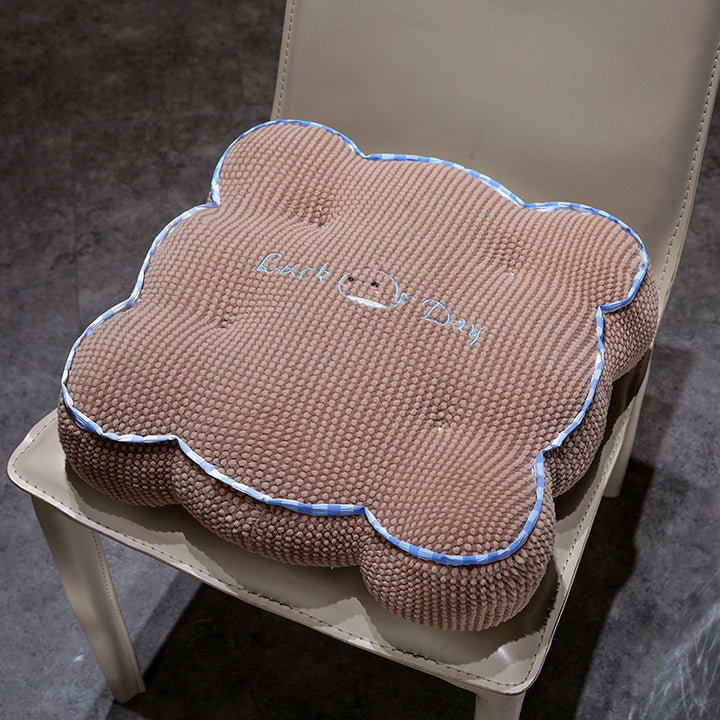 Plush seat cushion with flower pattern Stornfield