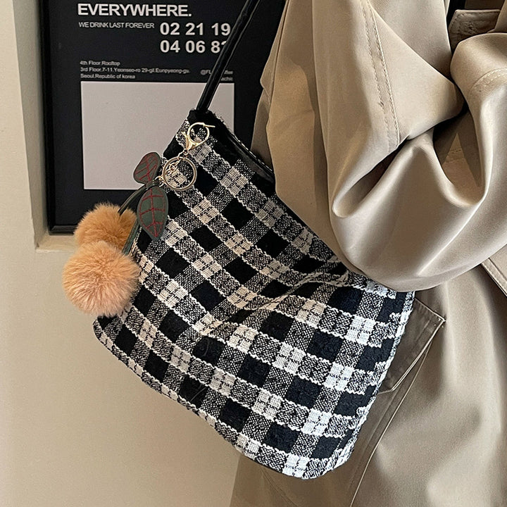 Classic Checkered Shoulder Bag