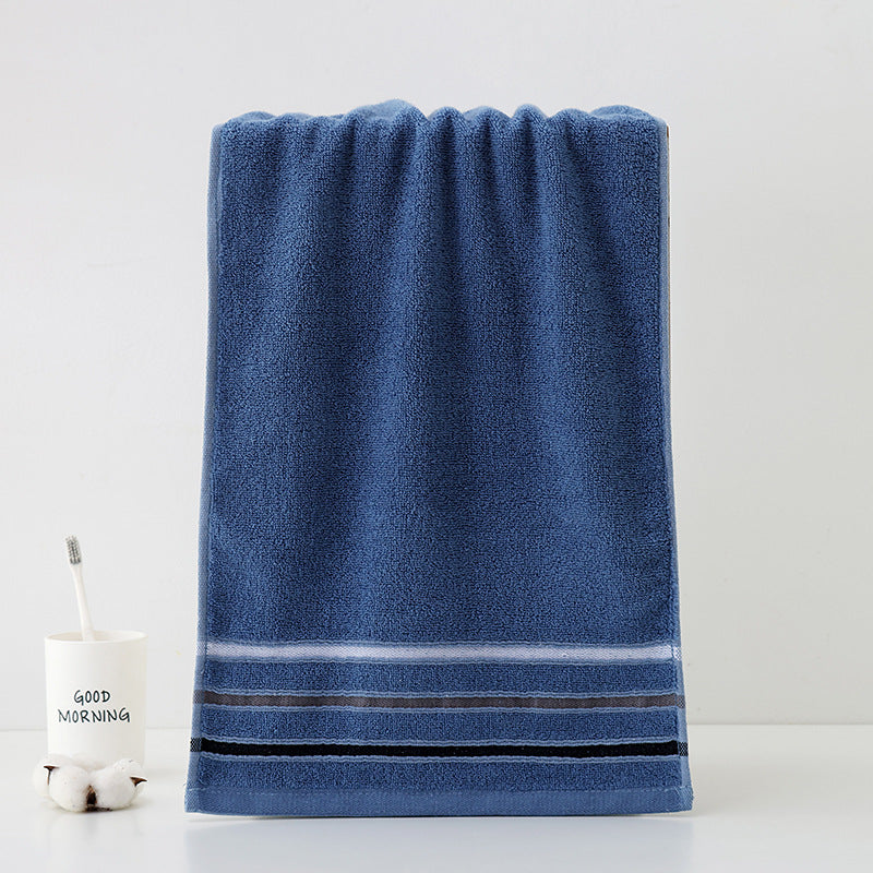 High-Quality Terry Bath Towel With Elegant Stripe Border Stornfield