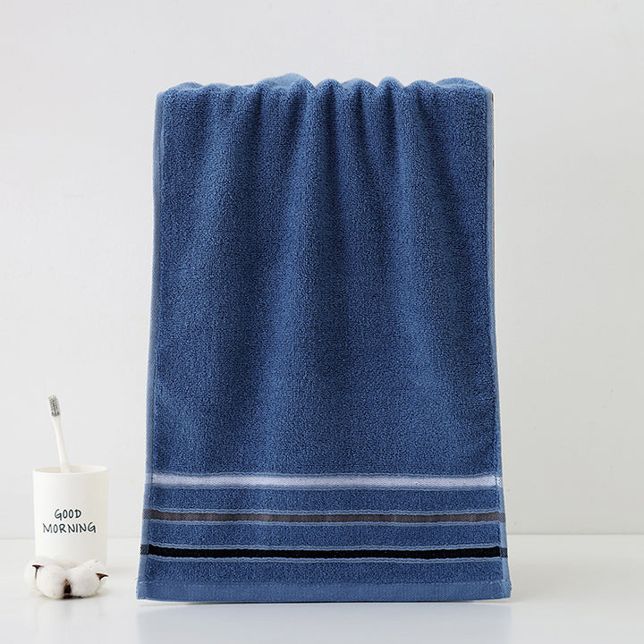 High-Quality Terry Bath Towel With Elegant Stripe Border Stornfield