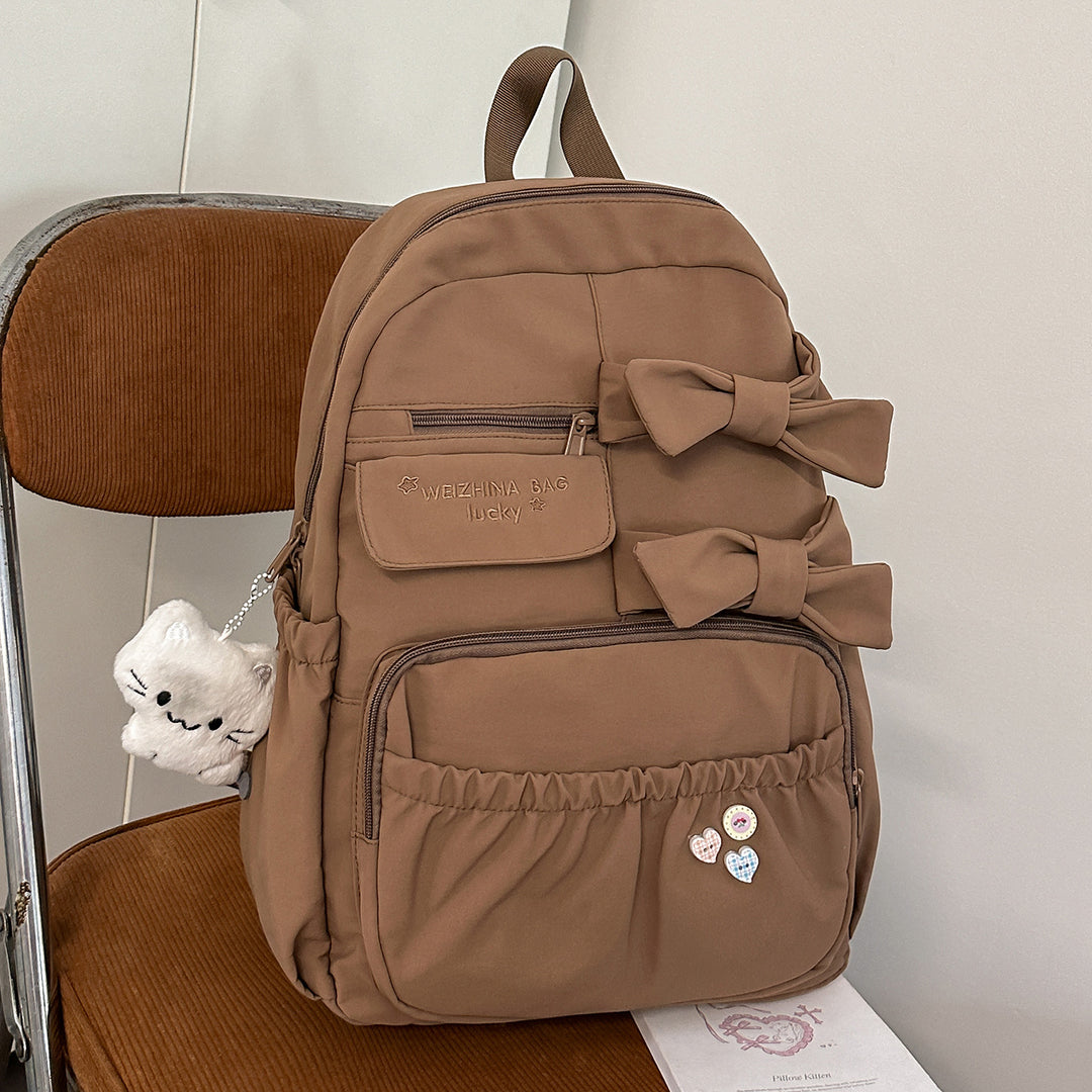 Stylish Bow-Accented Backpack Stornfield