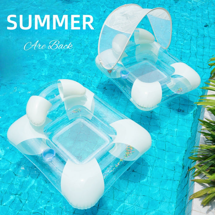 Inflatable Pool Lounger with Canopy Stornfield