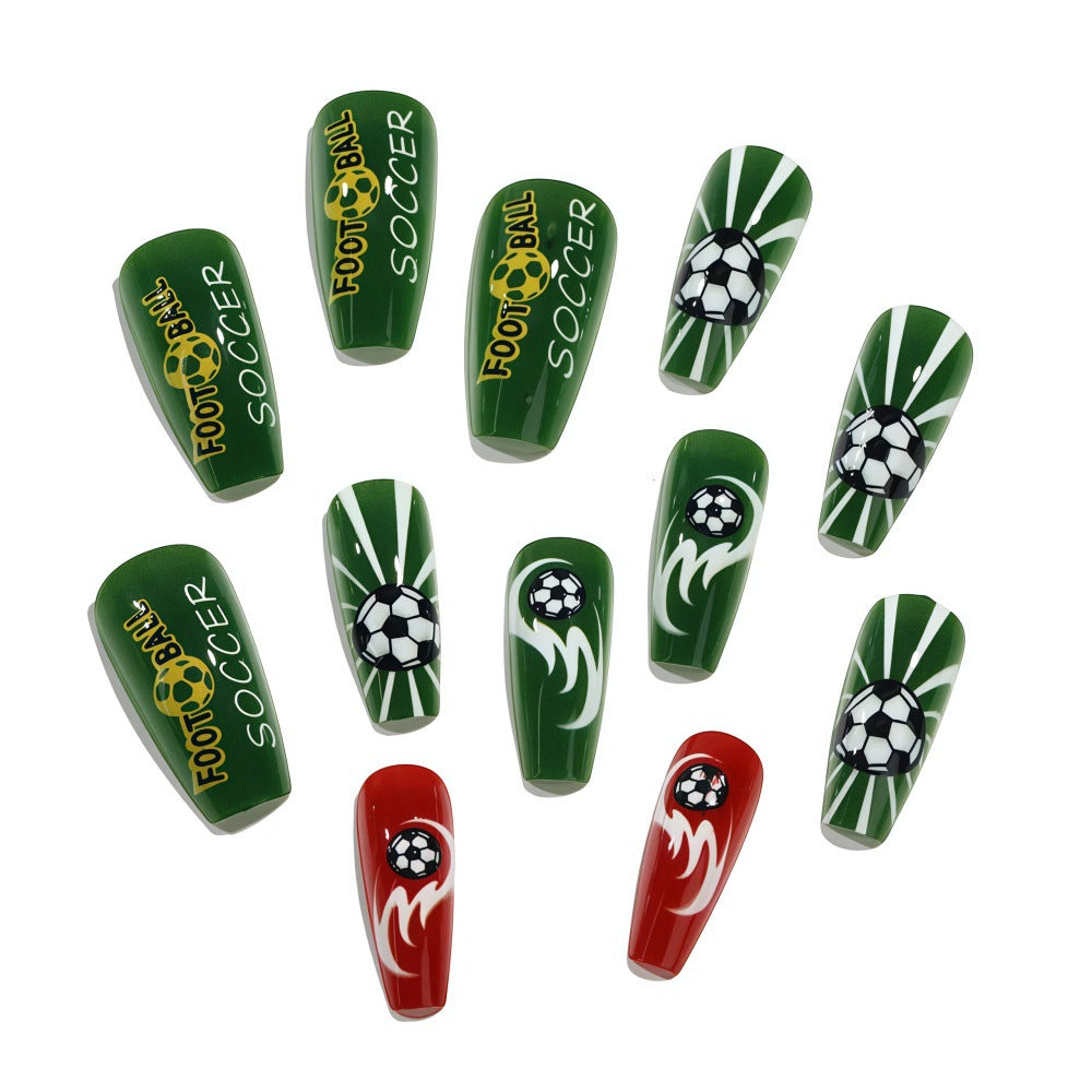 Sporty nail art in football style Stornfield