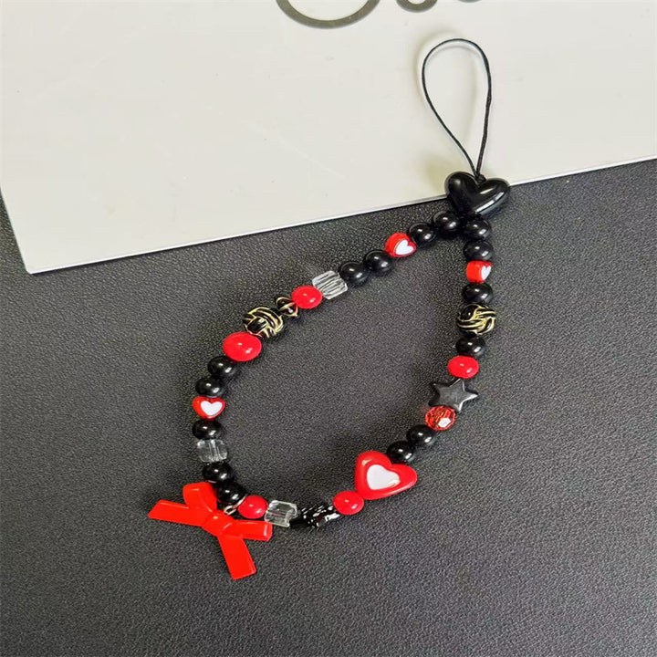 Decorative Beaded Heart Charm Keychain Stornfield