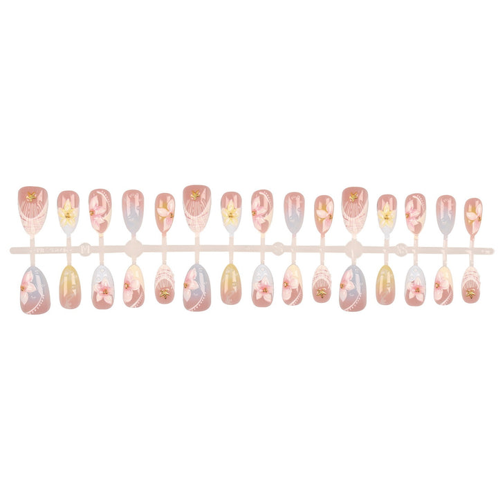 Decorative Floral Press-On Nail Collection