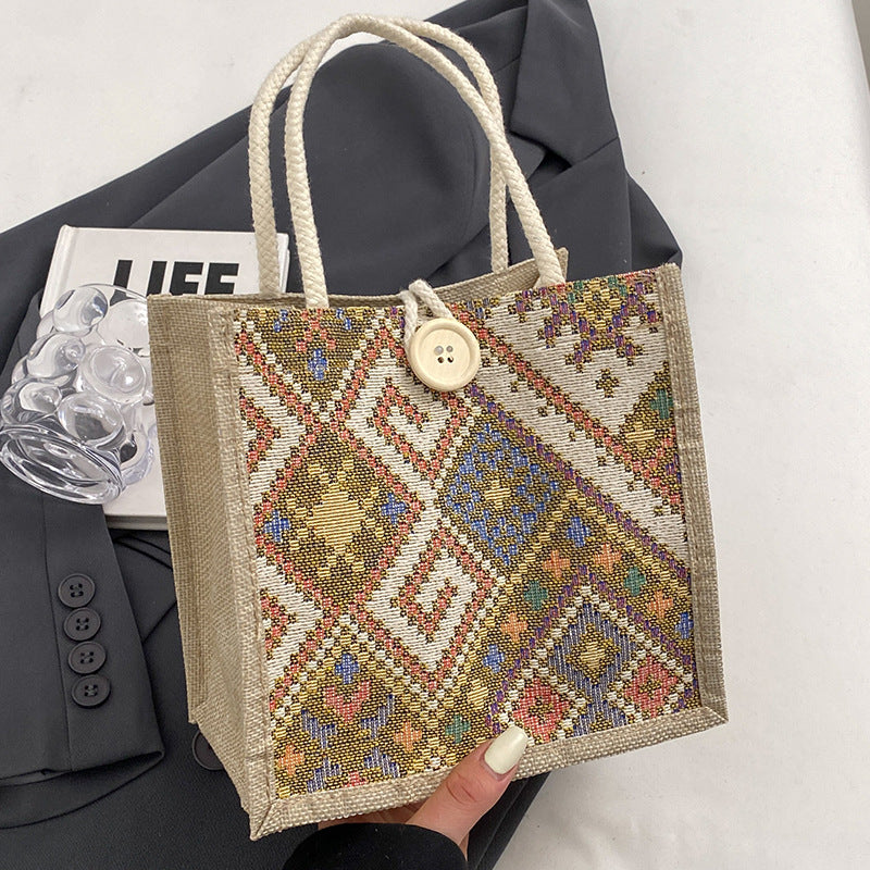 Artisan Textile Mini Tote Bag