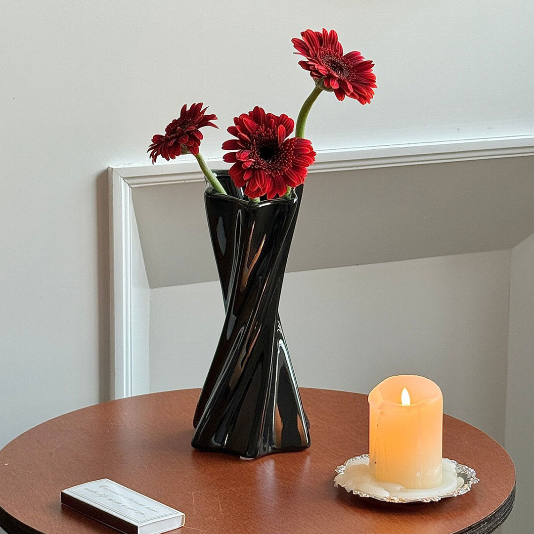 Twisted Modern Ceramic Vase