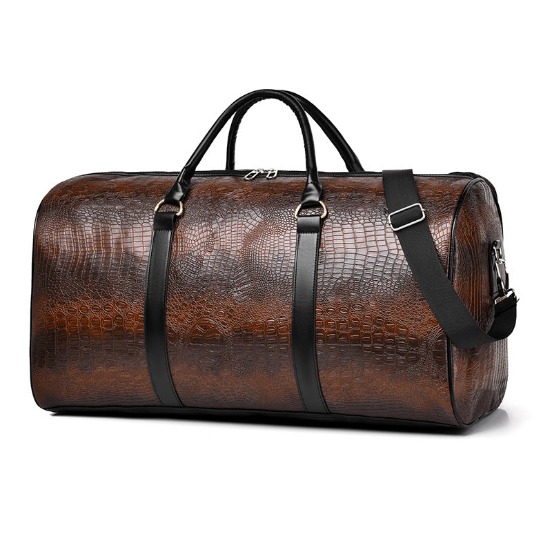 Luxurious Travel Bag Made of High-Quality Faux Leather with Elegant Crocodile Pattern Stornfield