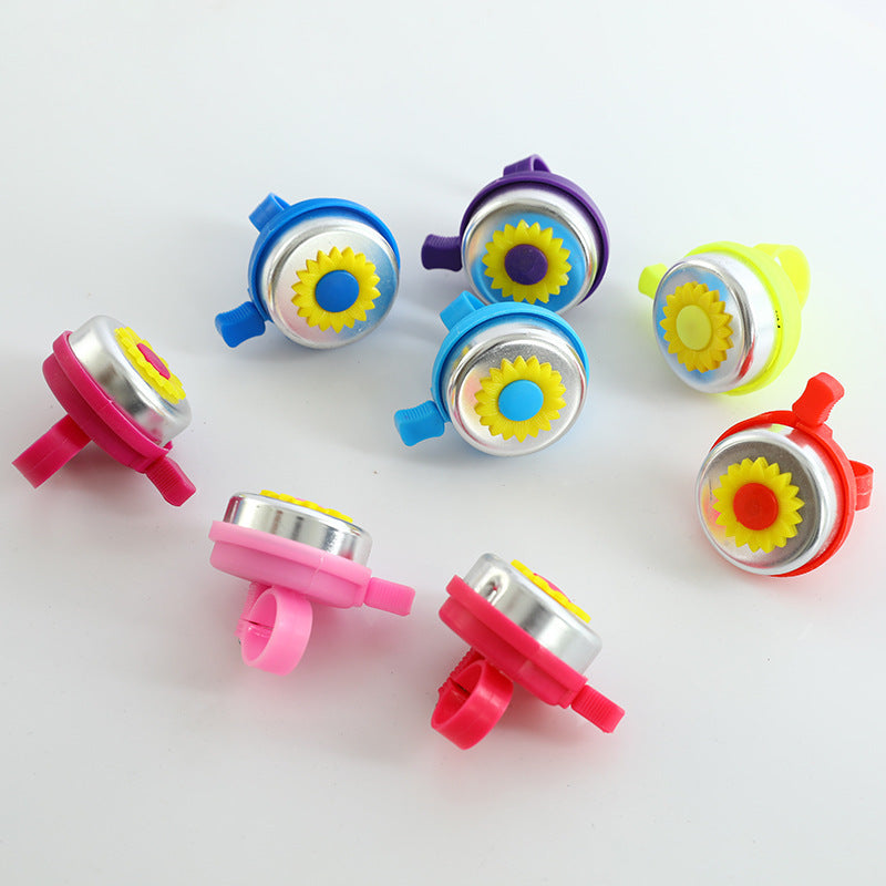Playful Sunflower-Themed Bicycle Bell with Adjustable Universal Clamp and Metal Dome Stornfield