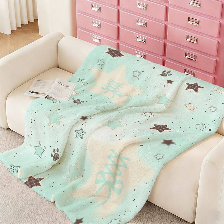 Star Patterned Soft Plush Blanket