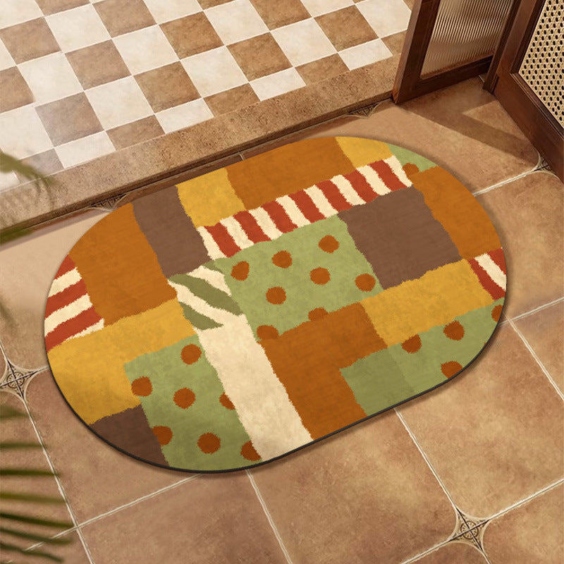 Colorful Patchwork Design Floor Mat Stornfield