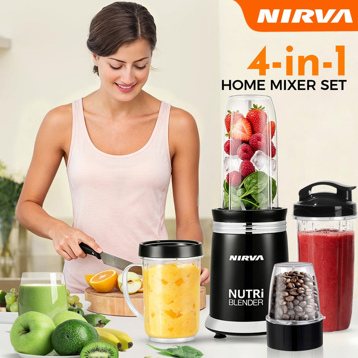High-Power Multi-Functional Electric Blender with Chopper and Juicing Attachments Stornfield