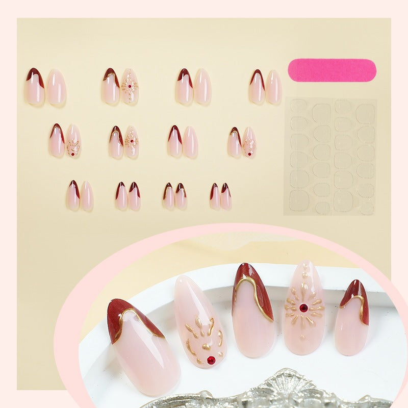 Artificial nail set with elegant decorations Stornfield
