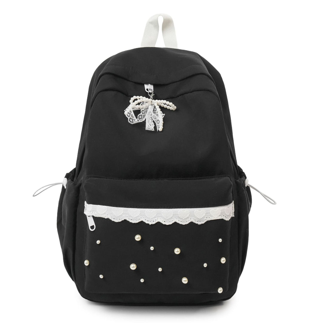 Backpack with elegant pearl applications and intricate design Stornfield