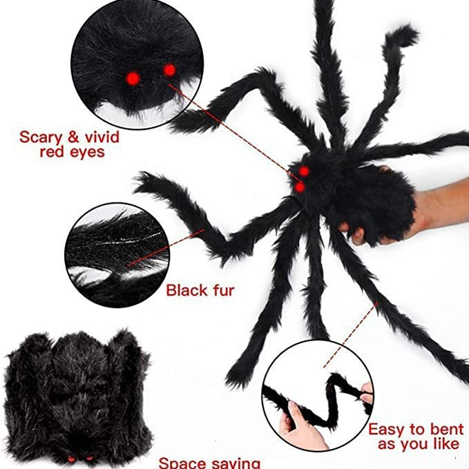 Creepy Realistic Plush Spider Decoration Stornfield