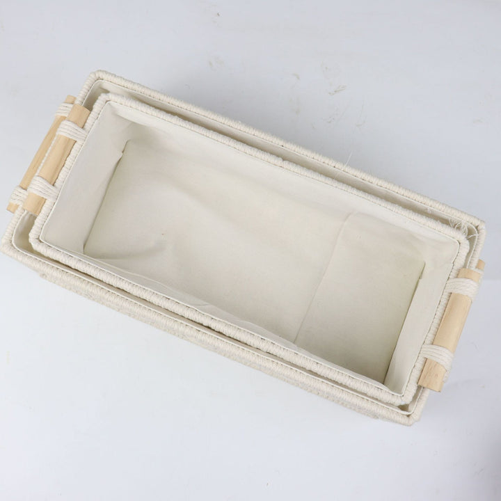Storage basket with macrame pattern Stornfield
