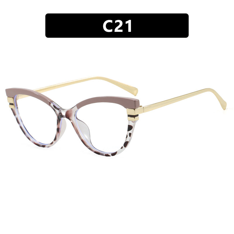 Ladies Cat-Eye Sunglasses with Elegant Plastic Frame and Golden Accents Stornfield