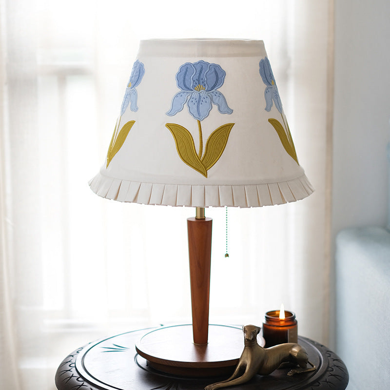 Floral Embroidered Table Lamp