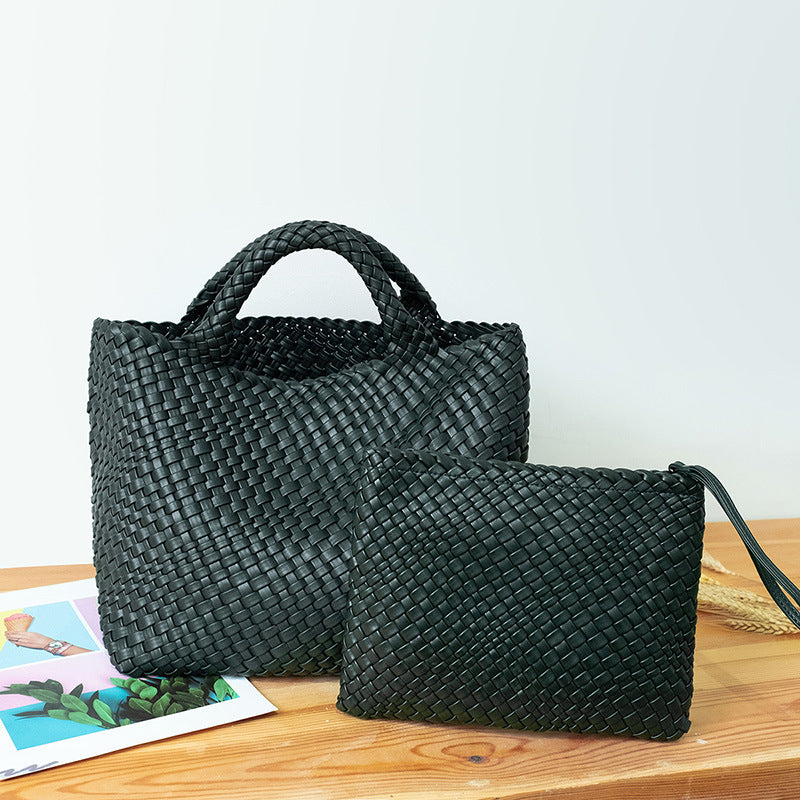 Elegant Braided Handbag with Removable Clutch Stornfield