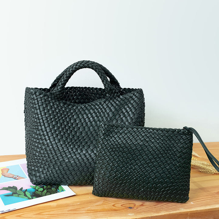 Elegant Braided Handbag with Removable Clutch Stornfield