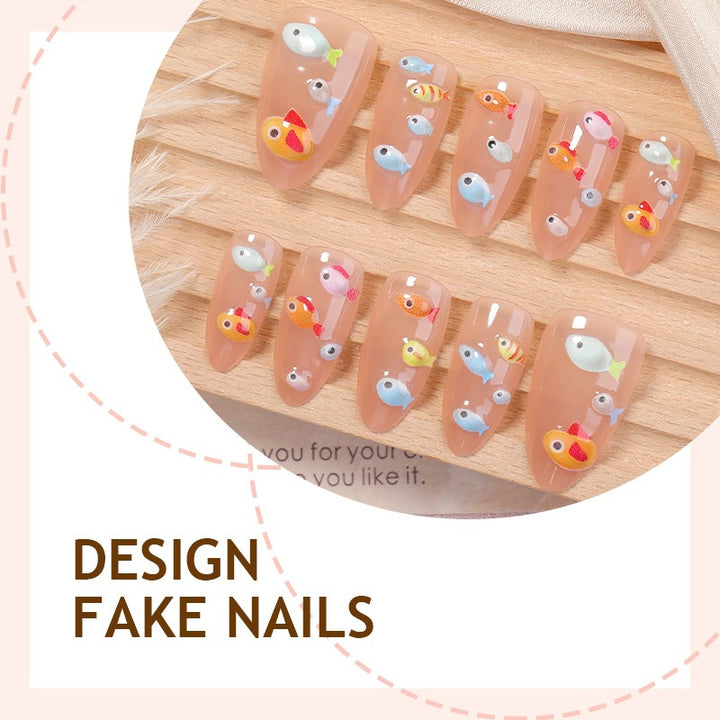 Nail art set with creative animal and fish motifs Stornfield