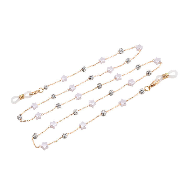 Elegant Crystal and Pearl Eyewear Chain Stornfield