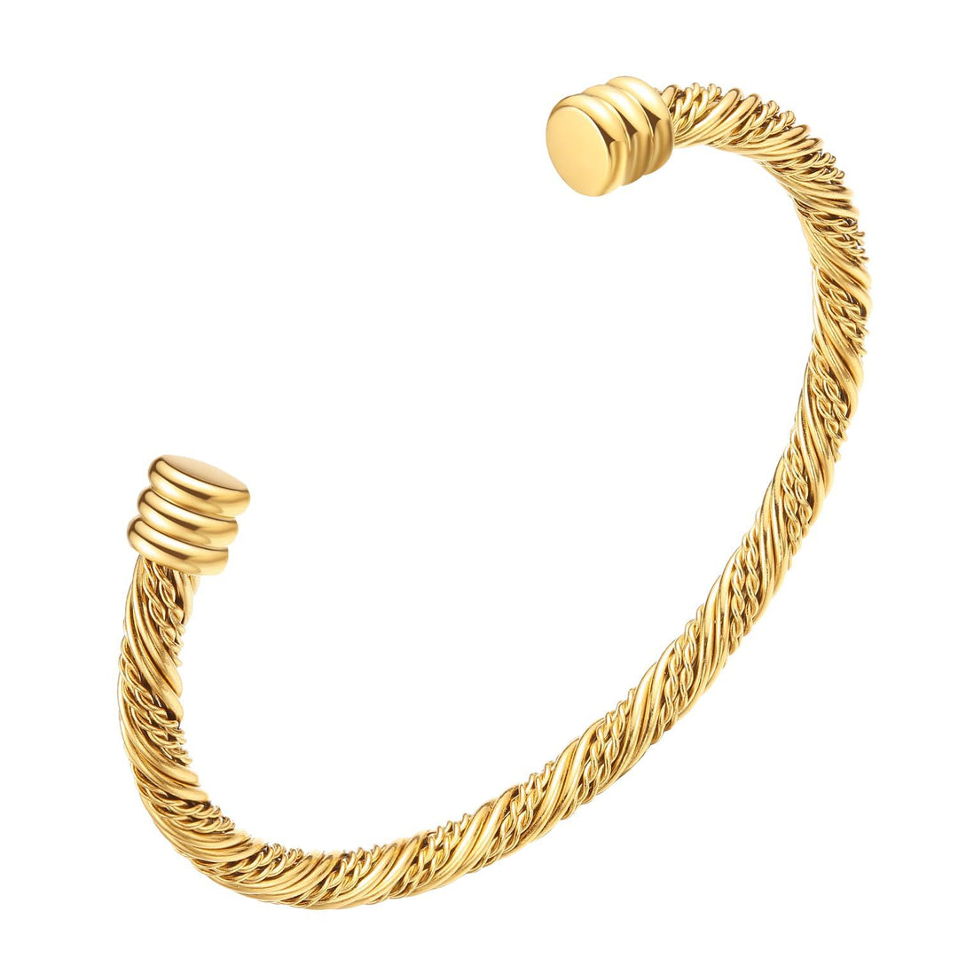 Twisted Cable Design Cuff Bracelet Stornfield