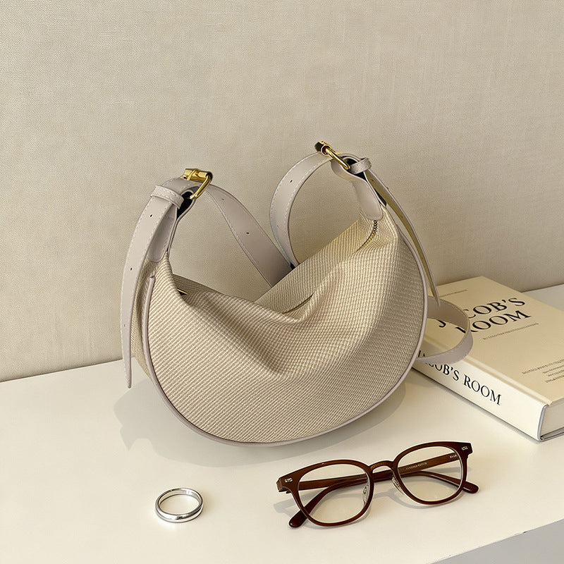Textured Leather Hobo Bag