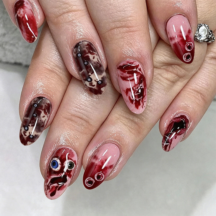 Creative artificial nail set with unique, artistic accents Stornfield
