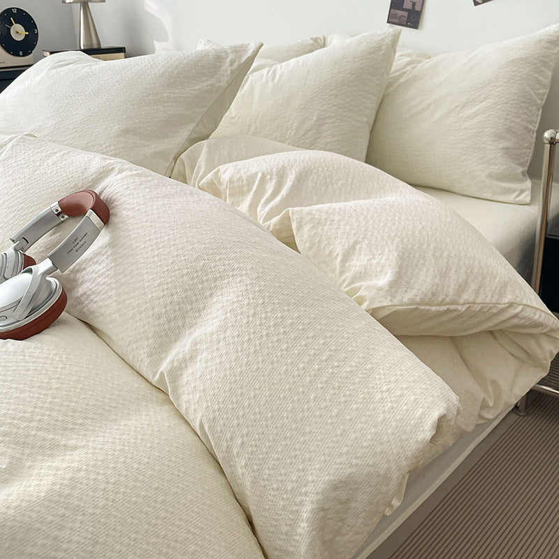 Textured Quilted Bedding Set
