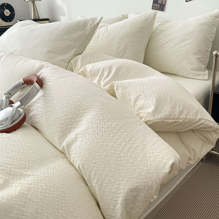 Textured Quilted Bedding Set