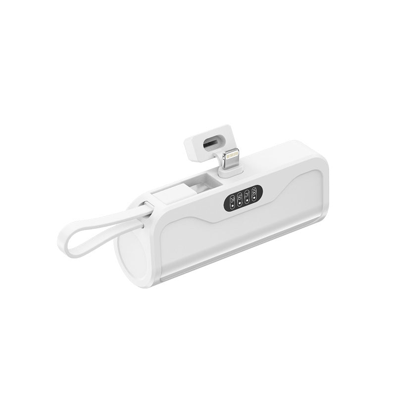 Portable power bank with integrated charging cable and automatic charging detection Stornfield